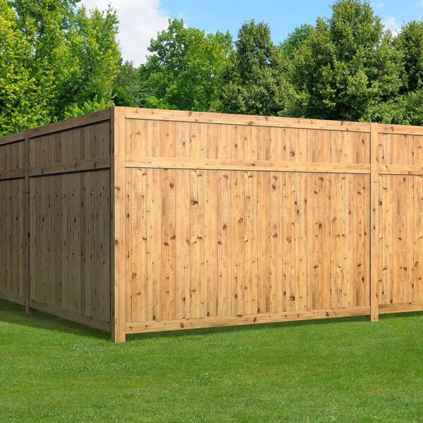 6 Ft X 8 Ft Cedar Tongue And Groove Solid Top Fence Panel 405803 The Home Depot 6 Ft X 8 Ft Cedar Tongue And Groove Solid Top Fence Panel 405803 The Home Depot