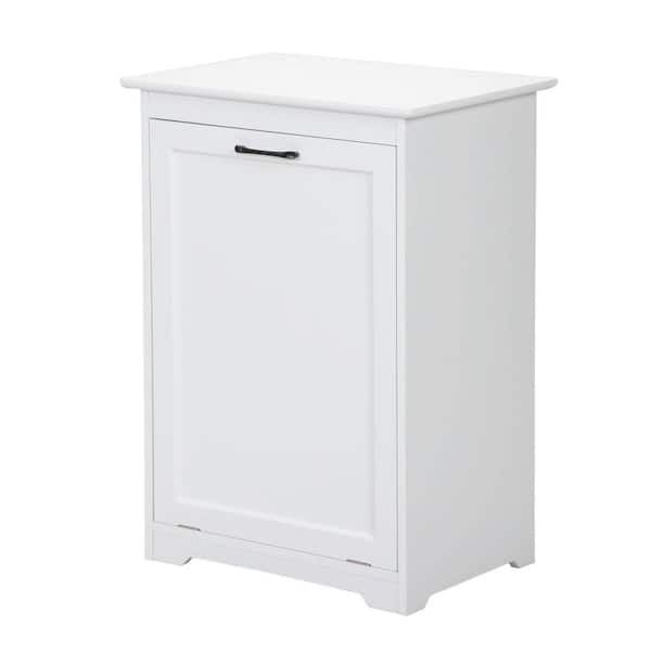 Cheyne 20 Gallon Cabinet Trash Can Gracie Oaks Color: White/Black