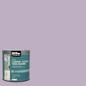 1 qt. #S100-3 Courtly Purple Satin Enamel Interior/Exterior Cabinet, Door & Trim Paint