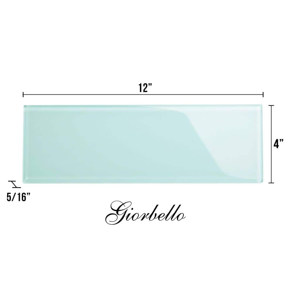 Baby Blue 4" x 12" Glossy Glass Subway Wall Tile
