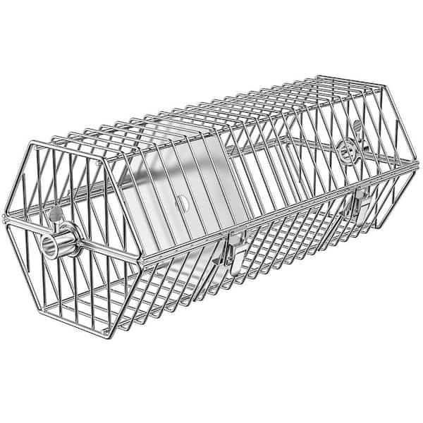 Hitechluxe 17 in. Round Rotisserie Grill Basket Stainless Steel Cooking Accessory Fits for Most Grills