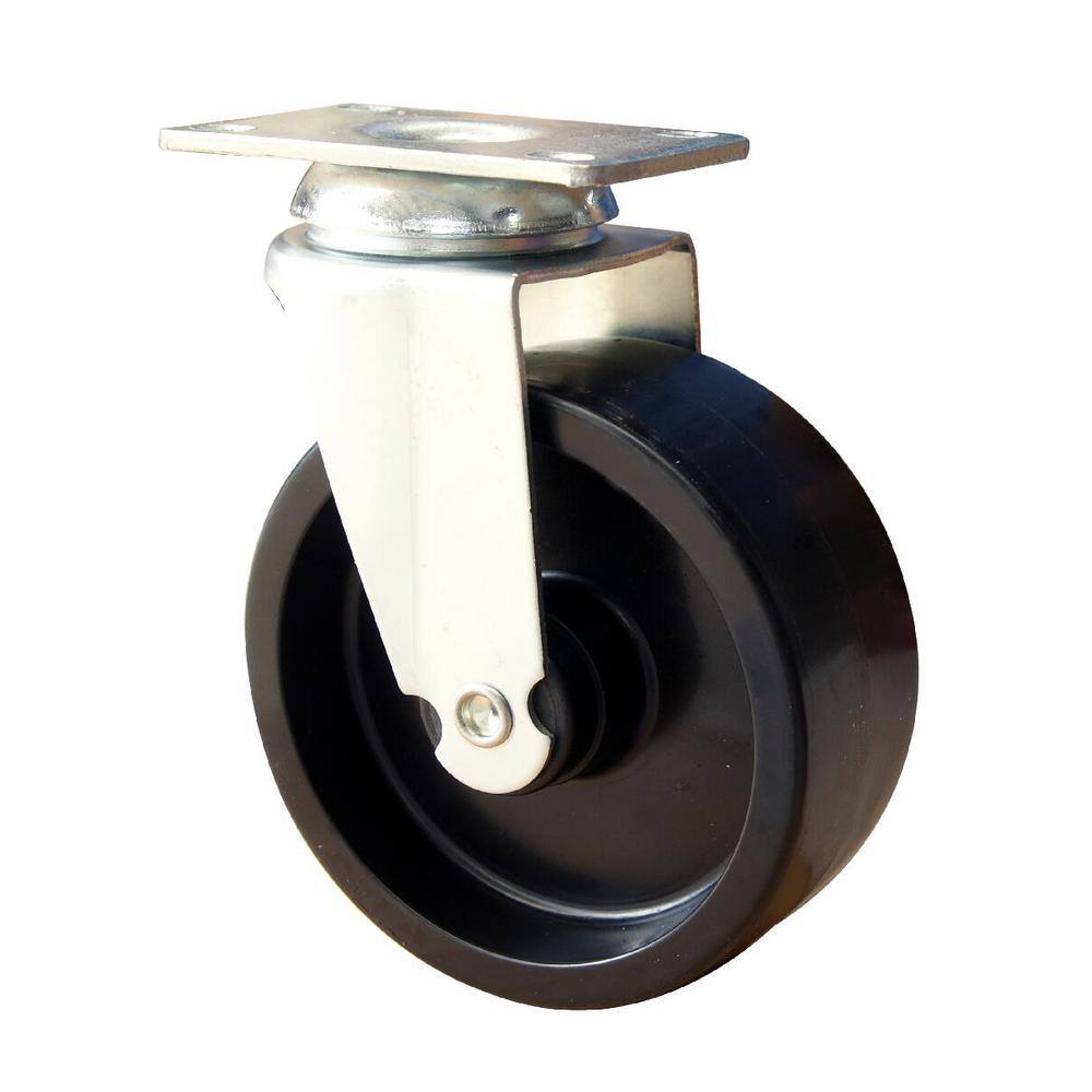 Husky 5 in Black Polypropylene Swivel Caster Kit