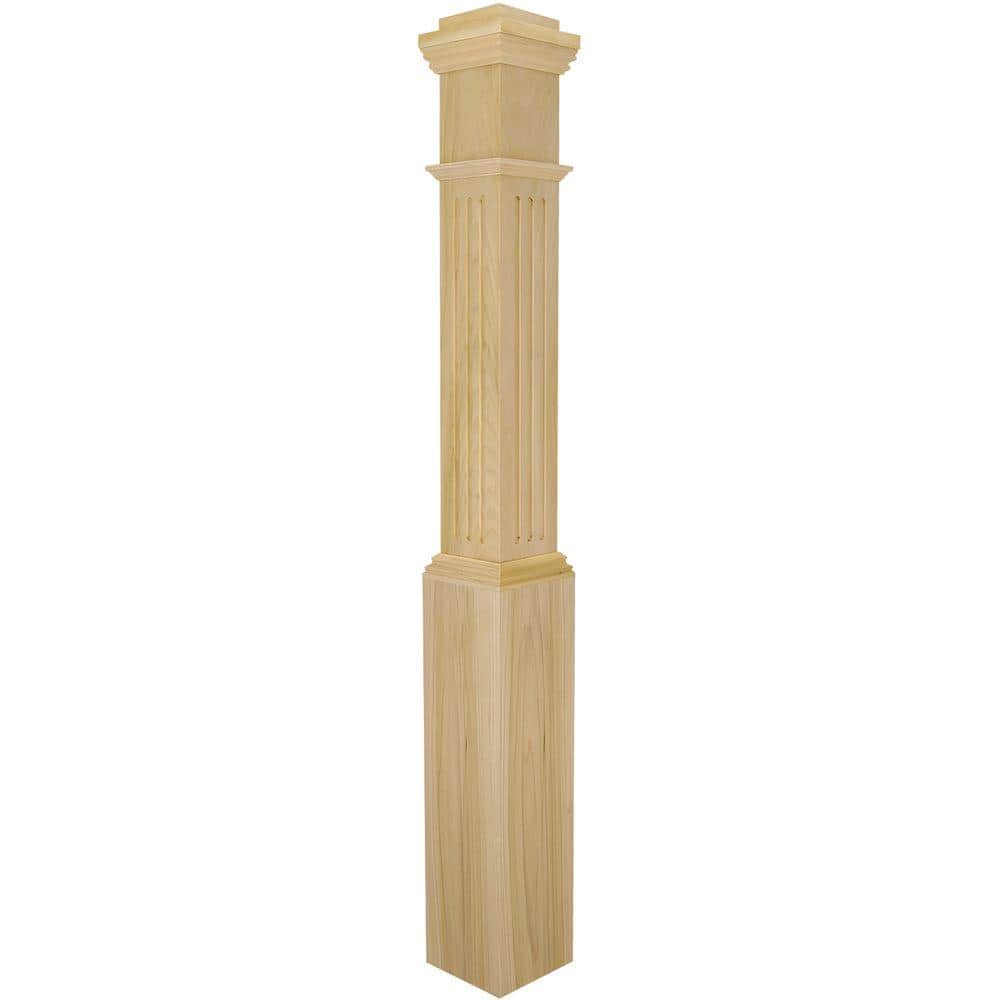 EVERMARK Stair Parts 4092 55 in. x 61/4 in. Unfinished Poplar Fluted