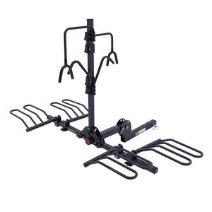 Elevate Outdoor Hitch-Mounted Platform Bike Rack with Ramp for Ebikes ...