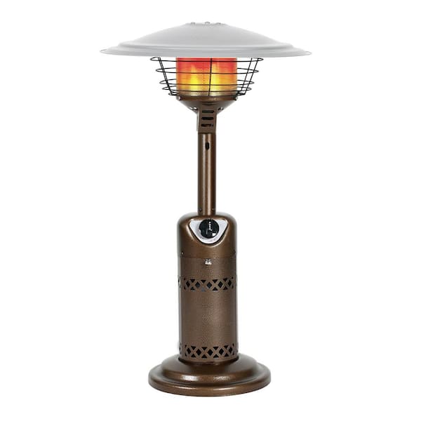 HeatMaxx Portable Patio Heater, Outdoor Propane Table Top Heater, Bronze