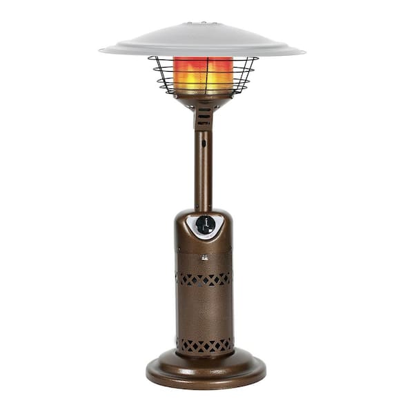 Portable Patio Heater, Outdoor Propane Table Top Heater, Bronze for ...