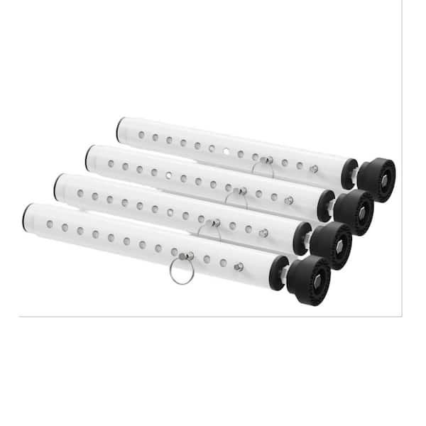 4-Piece 11 in. to 18 in. W x 1 in. H Adjustable Width 1-Bar Window Guard, Window Jammer Bars Security Inside
