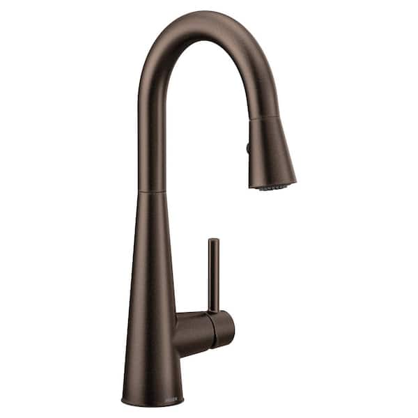 Sleek Single-Handle Pull-Down Sprayer Bar Faucet Featuring Reflex and Power Clean in Oil-Rubbed Bronze