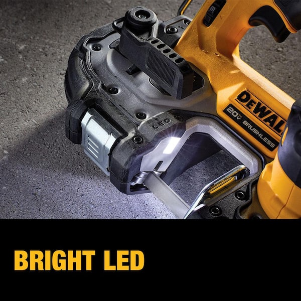DEWALT - ATOMIC 20V MAX Cordless Brushless Compact 1-3/4 in. Bandsaw and (1) 20V MAX Premium Lithium-Ion 5.0Ah Battery
