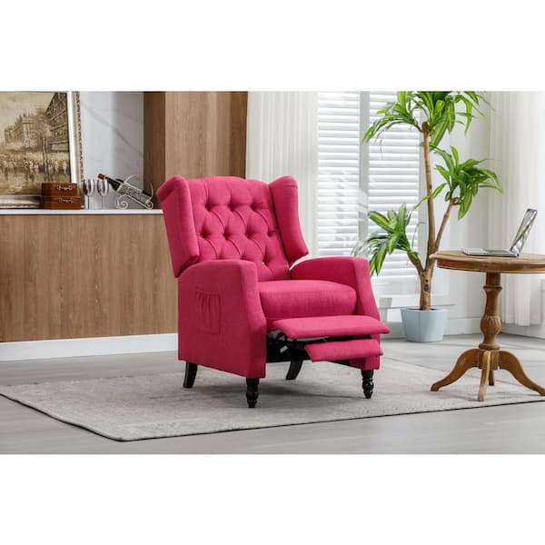 Microfiber wingback online recliner