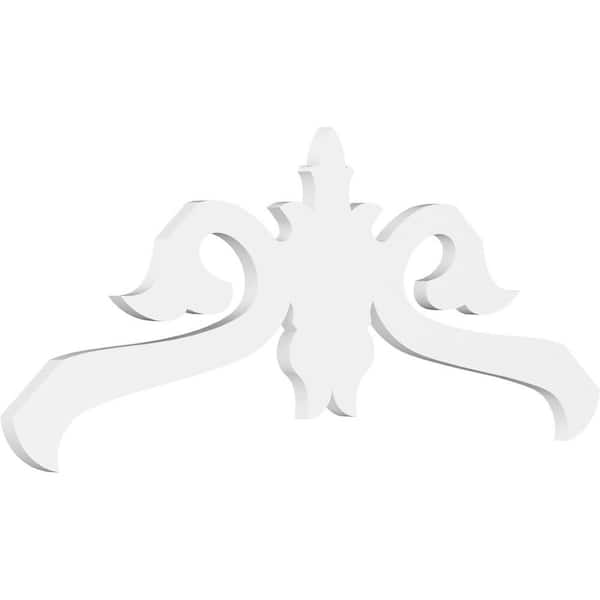 Ekena Millwork 1 in. x 48 in. x 20 in. (10/12) Pitch Florence Gable Pediment Architectural Grade PVC Moulding