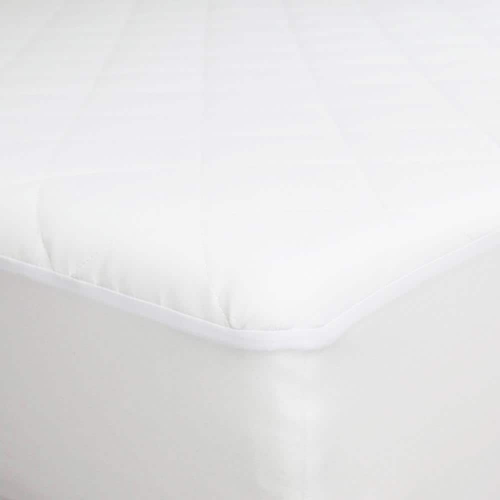 Furinno Angeland White Quilted Queen Wool Mattress Pad
