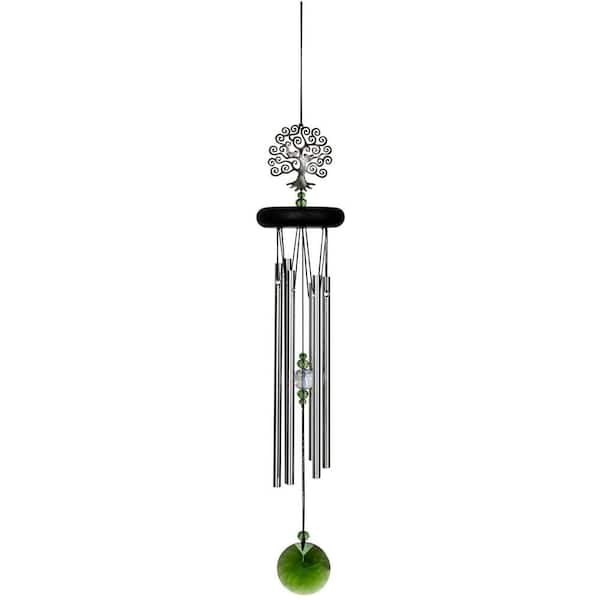 WOODSTOCK CHIMES Signature Collection, Crystal Tree of Life Chime, 19 in. Silver Wind Chime WFTE