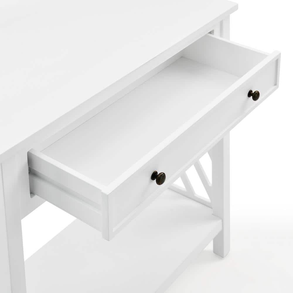 Middlebury 36" White Pine Coffee Table Set with Drawer and Tray