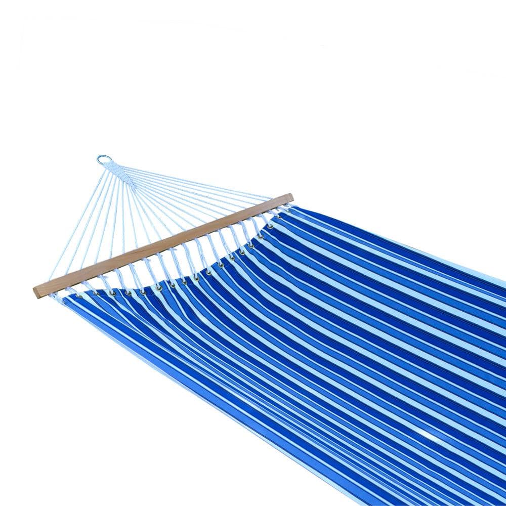 Blue and White Striped 13' Polyester Hammock Bed