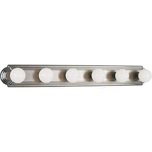 Broadway Collection 6-Light Brushed Nickel Traditional Bath Vanity Light