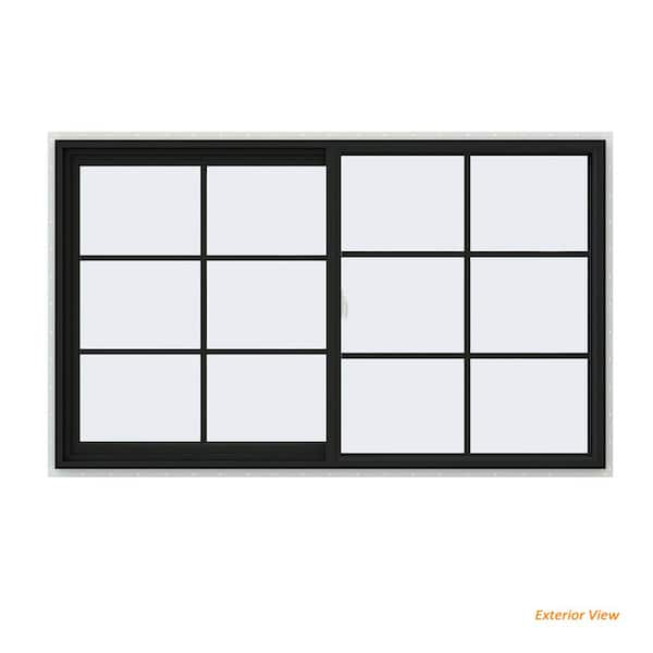 JELD-WEN 60 in. x 36 in. V-2500 Series Bronze Exterior/White