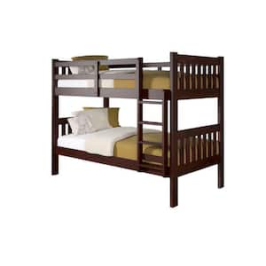 Brown Cappuccino Twin Over Twin Mission Bunk Bed