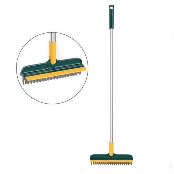 ITOPFOX 5.7 in Floor Cleaning Ceramic Tile Brush Floor Gap Wiper and Hard Bristle Scrub Brush w/Adjustable Handle for Bathrroom