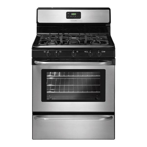 Frigidaire 30 in. 4.2 cu. ft. Gas Range with 5 Burner Cooktop in Stainless Steel