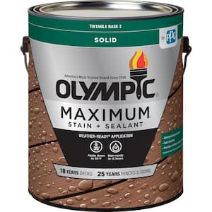 Maximum 1 gal. Base 2 Solid Color Exterior Stain and Sealer in One