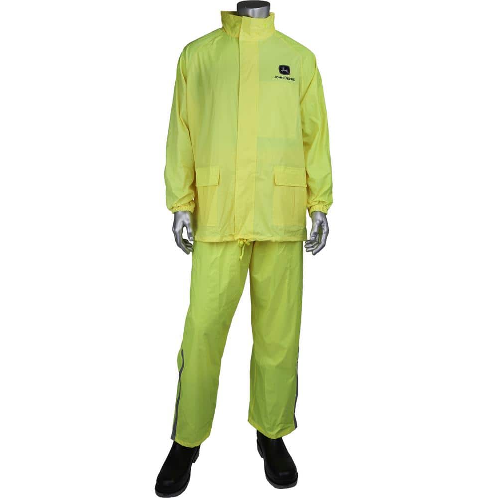X-Large Yellow Polyurethane-Coated Polyester Waterproof 2-Piece Rain Suit with 2 in. Storm Flap price history on PriceWatchPro