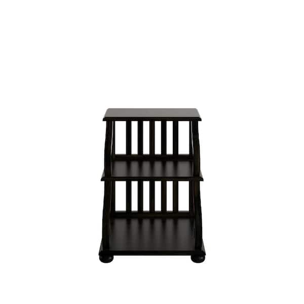 HomeSullivan Kelsey Antique Black Tiered Accent Table