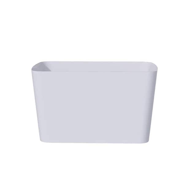 JimsMaison 47 in. x 28 in. Acrylic Freestanding Soaking Bathtub in Glossy White