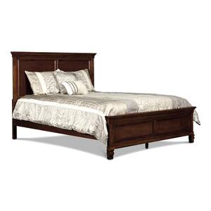 New Classic Furniture Tamarack Brown Cherry Wood Frame California King Panel Bed