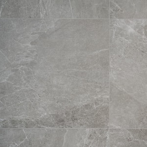 LithoTech Silver Gray 35.43 in. x 35.43 in. Matte Porcelain Floor and Wall Tile (17.43 sq. ft./Case)