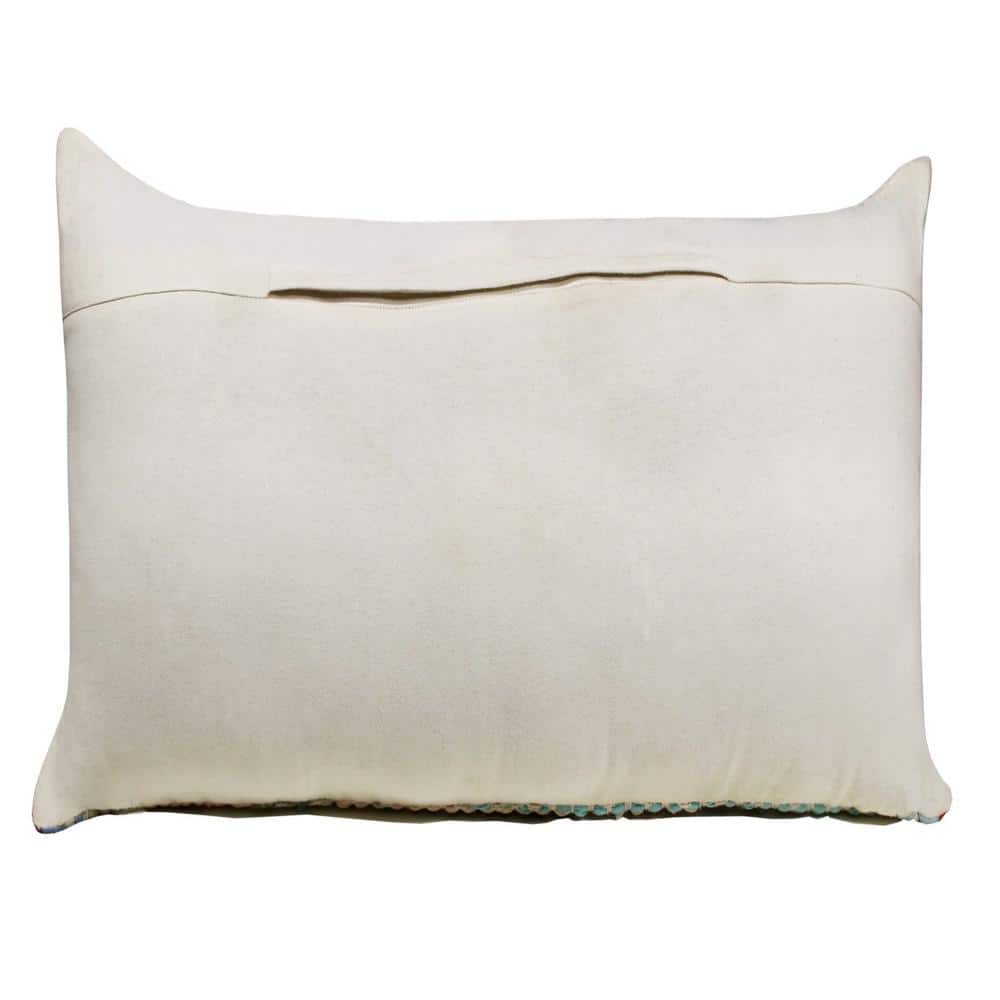 Boho Geometric Multicolored Rectangular Throw Pillow, 14" x 36"