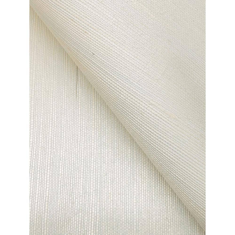 White Self-Adhesive Grasscloth Peel and Stick Wallpaper