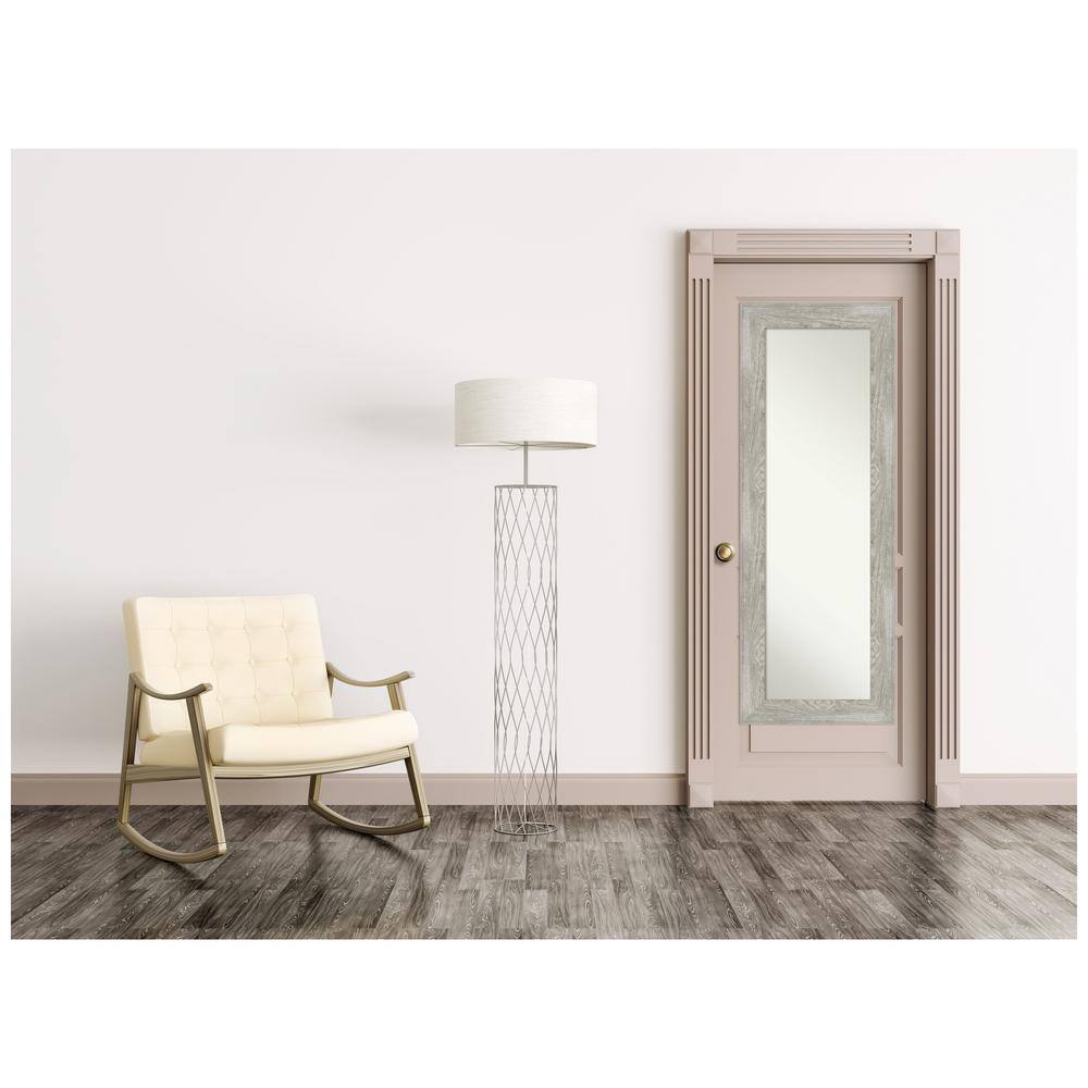Dove Greywash Full Length Rectangular Wood Mirror