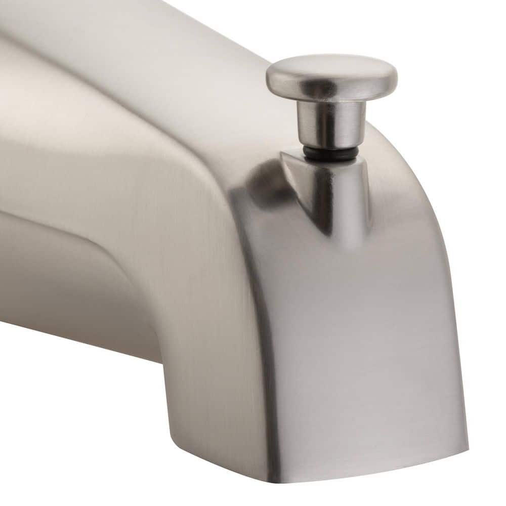 Brushed Nickel Wall Mounted Tub Spout with Diverter