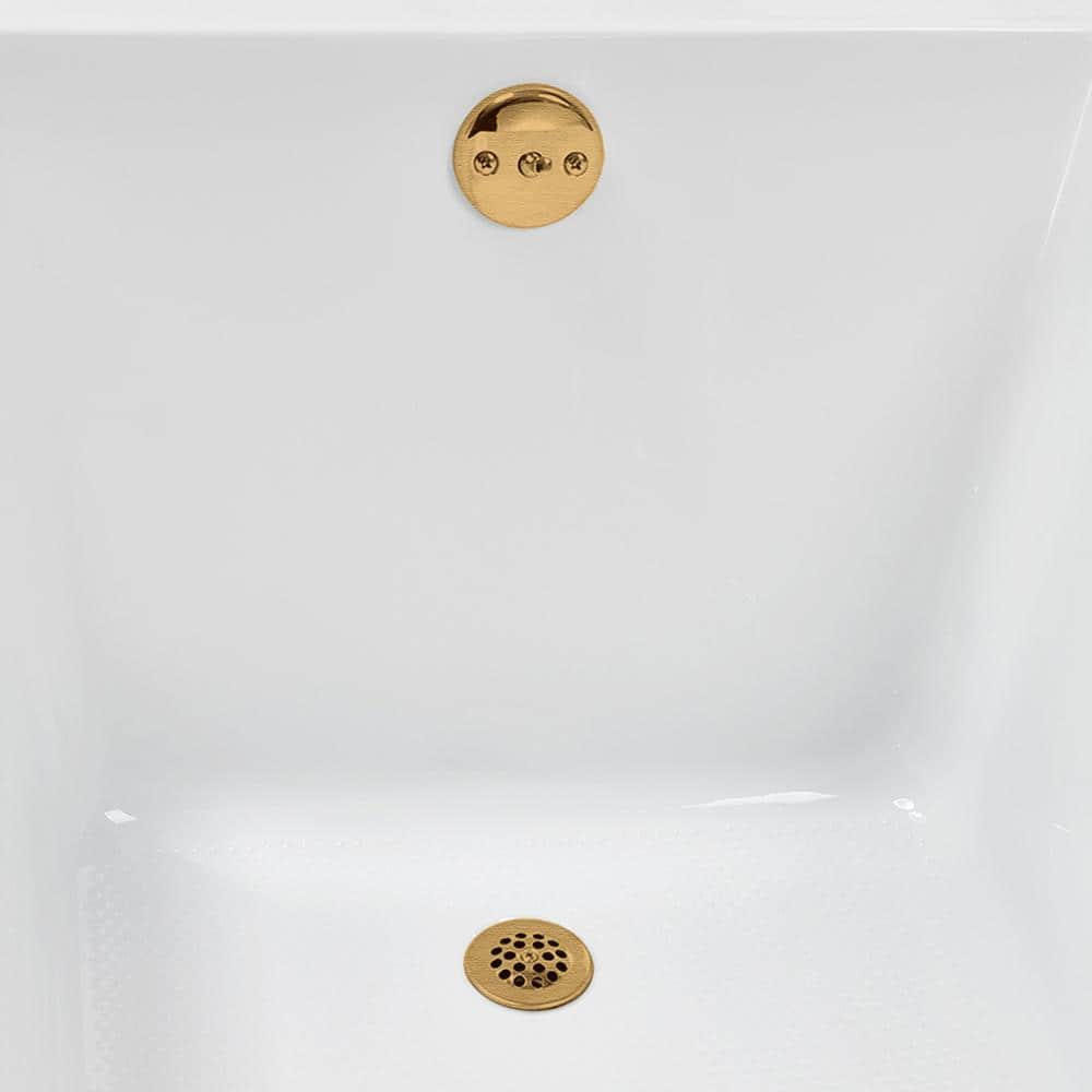 60" x 32" Acrylic Soaking Drop-In Bathtub, Drain Included