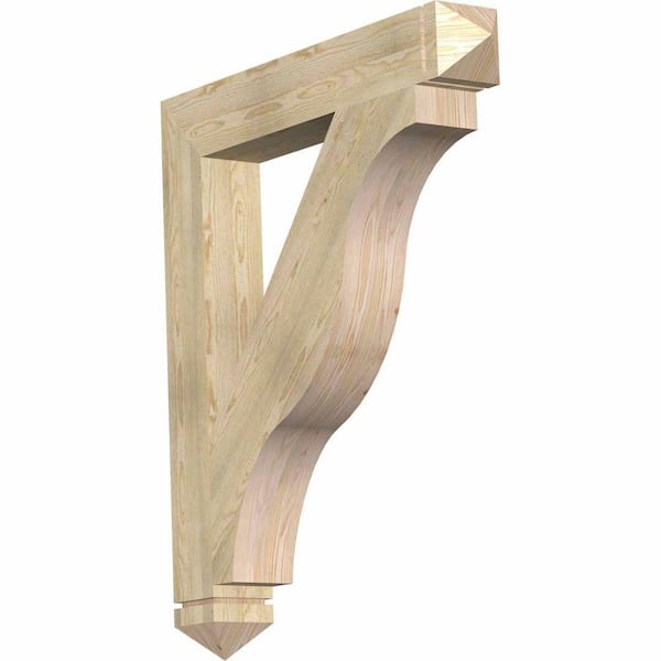 Ekena Millwork 6 in. x 48 in. x 42 in. Douglas Fir Funston Arts and Crafts Rough Sawn Bracket