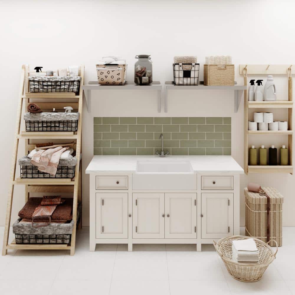30" Stainless Steel Floating Wall Shelf with Brackets