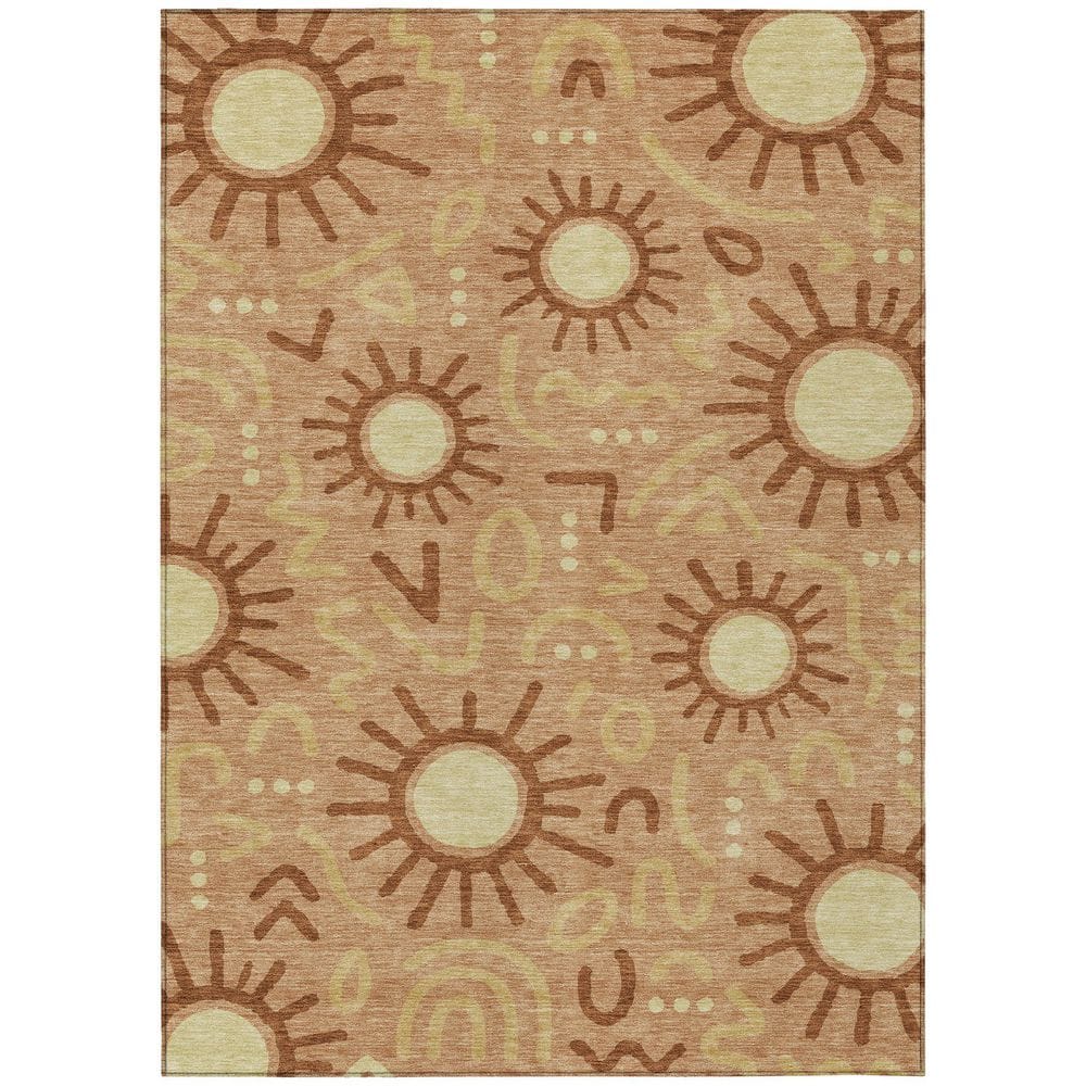 Chantille Machine Washable Indoor/Outdoor Abstract ACN2620 Copper 3 ft. x 4 ft. Area Rug price history on PriceWatchPro