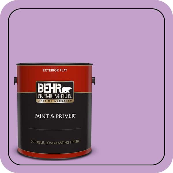 BEHR PREMIUM PLUS 1 gal. #P100-4 Lovers Knot Flat Exterior Paint & Primer
