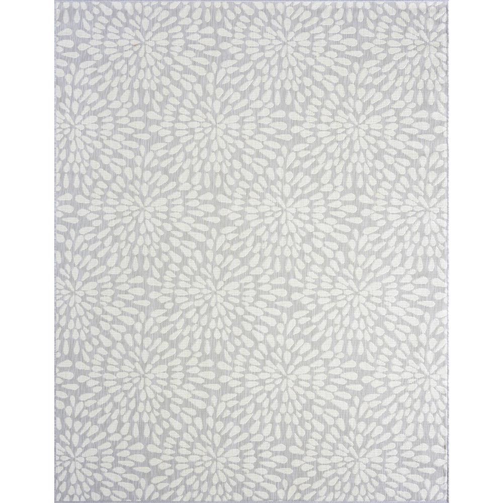 Eco Modern Gray Synthetic 4' x 6' Flat Woven Area Rug