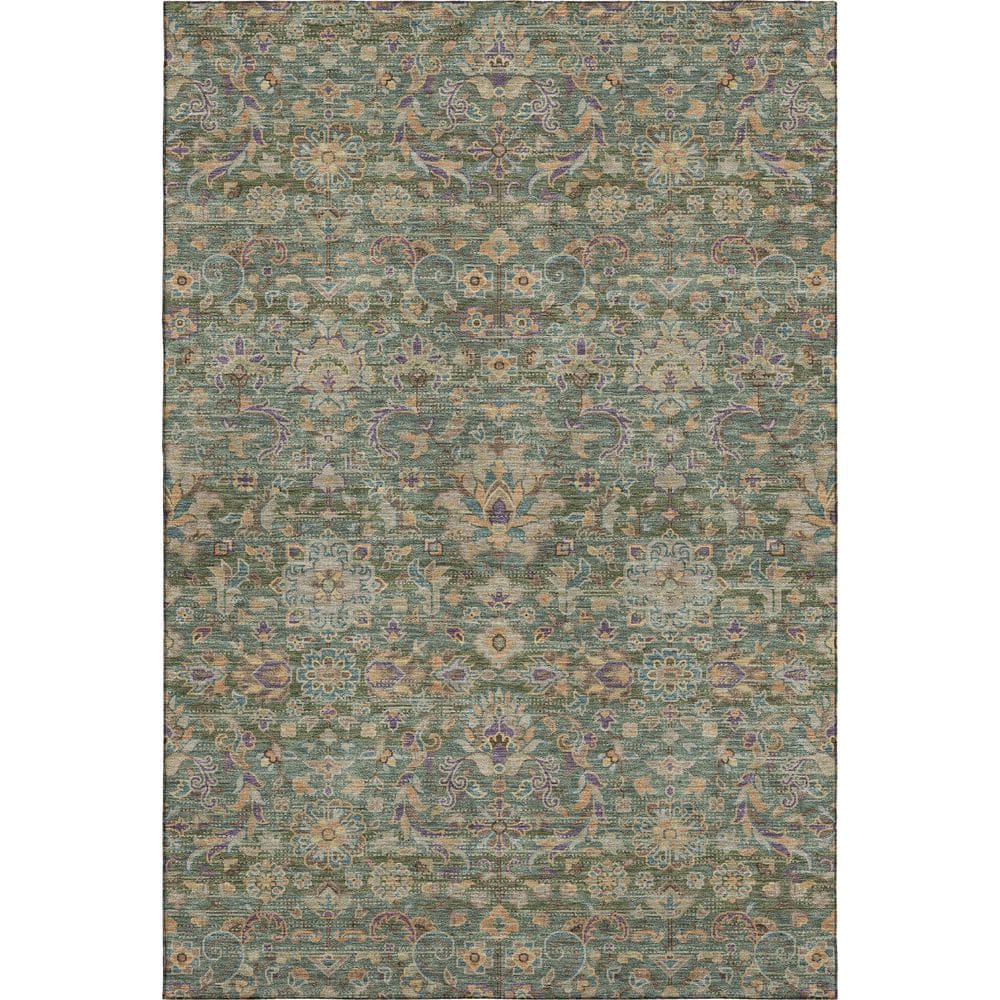 Mayfield Premium Machine Washable Abstract AMF2485 Basil 10 ft. x 14 ft. Area Rug price history on PriceWatchPro
