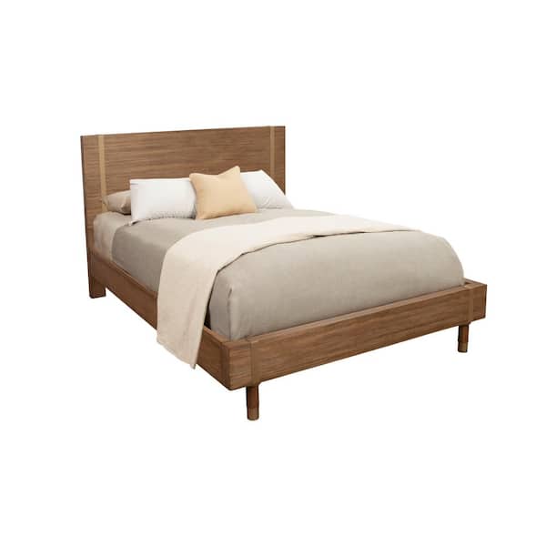 Alpine Furniture Easton Yellow Wood Frame King Platform Bed