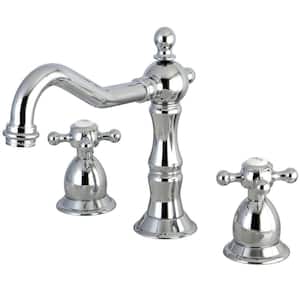 Heritage 8 in. Widespread 2-Handle Bathroom Faucet in Polished Chrome