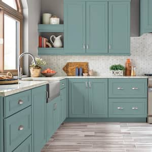 1 gal. #PPU13-08 Venus Teal Semi-Gloss Enamel Interior/Exterior Cabinet, Door & Trim Paint