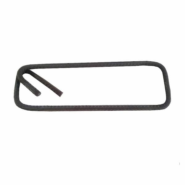 12 in. x 3 in. Rectangular Rebar Ring with Hook 312031 - The Home Depot