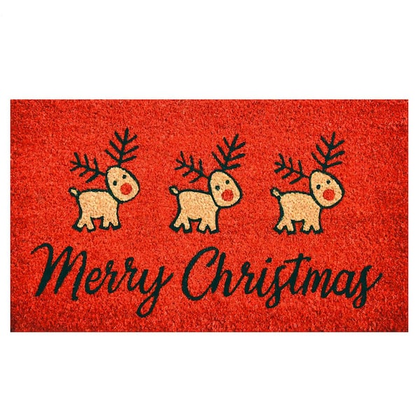Calloway Mills Merry Christmas Deer Doormat 17" x 29"