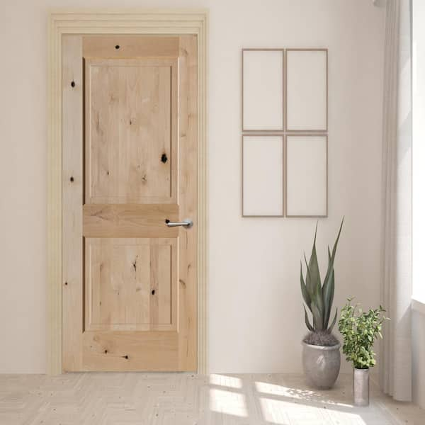 Masonite Traditional 32-in x 80-in Natural 6-panel Solid Core Unfinished  Oak Wood Right Hand Single Prehung Interior Door in the Prehung Interior  Doors department at