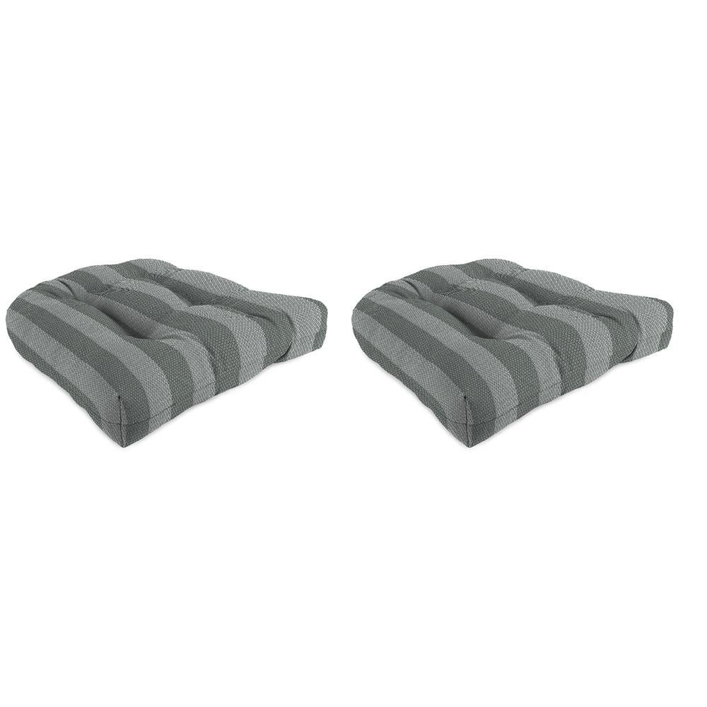 18 in. L x 18 in. W x 4 in. T Outdoor Square Wicker Seat Cushion in Conway Smoke (2-Pack) price history on PriceWatchPro