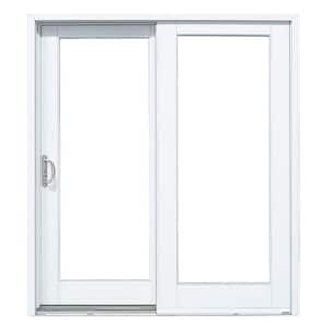 72 in. x 80 in. Smooth White Left-Hand Composite Sliding Patio Door
