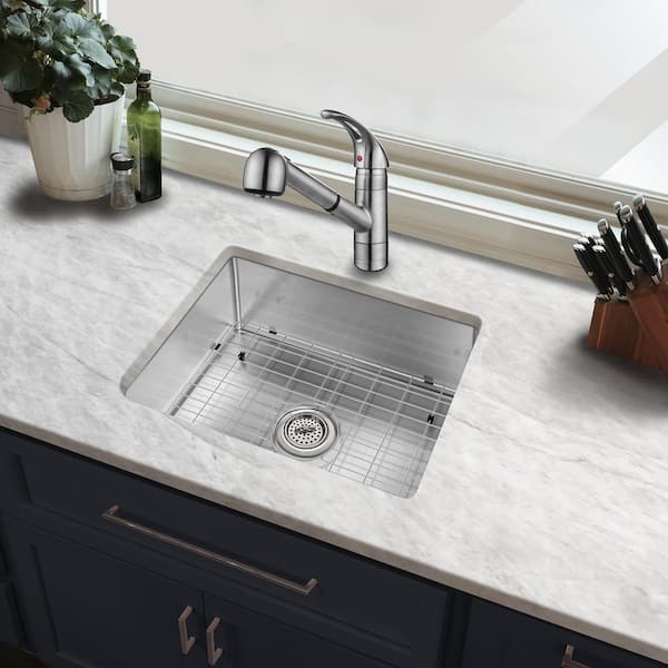 CHESHIRE 23 in. Tiny Radius Undermount Single Bowl 18-Gauge